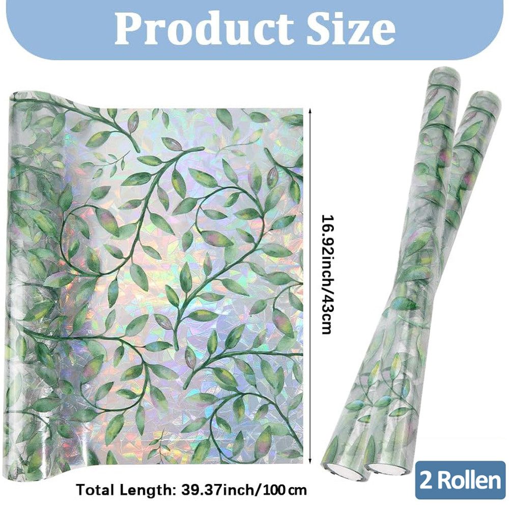 RWEUOQ Fensterfolie 2pcs dekorativer 3D-Sichtschutz, Fenster-Sichtschutzfol günstig online kaufen