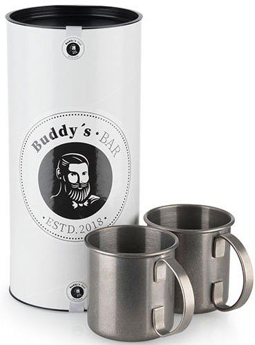 Buddy's Becher Buddy´s Bar, Edelstahl, Moscow Mule Becher, 450 ml, hochwertiger Edelstahl, Edelstahl Antik