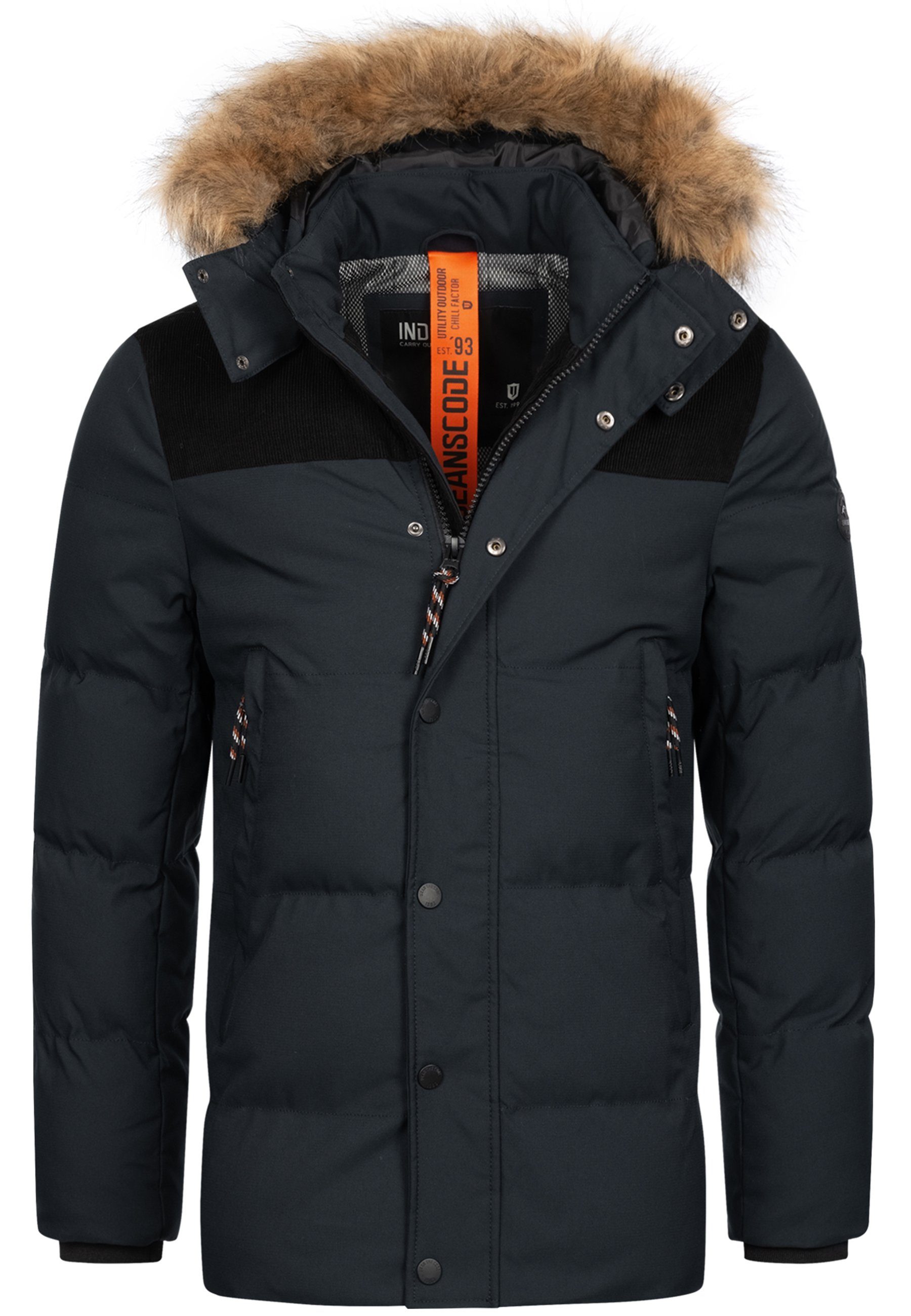 Indicode Winterjacke Black Hexyl