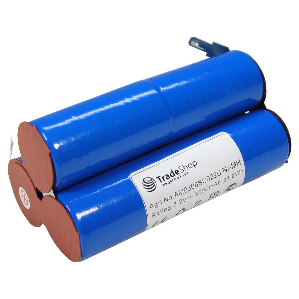 Trade-Shop Akku passend für Wolf BS80, BS-80 Strauchschere Akku Ni-MH 3000 mAh (7,2 V)