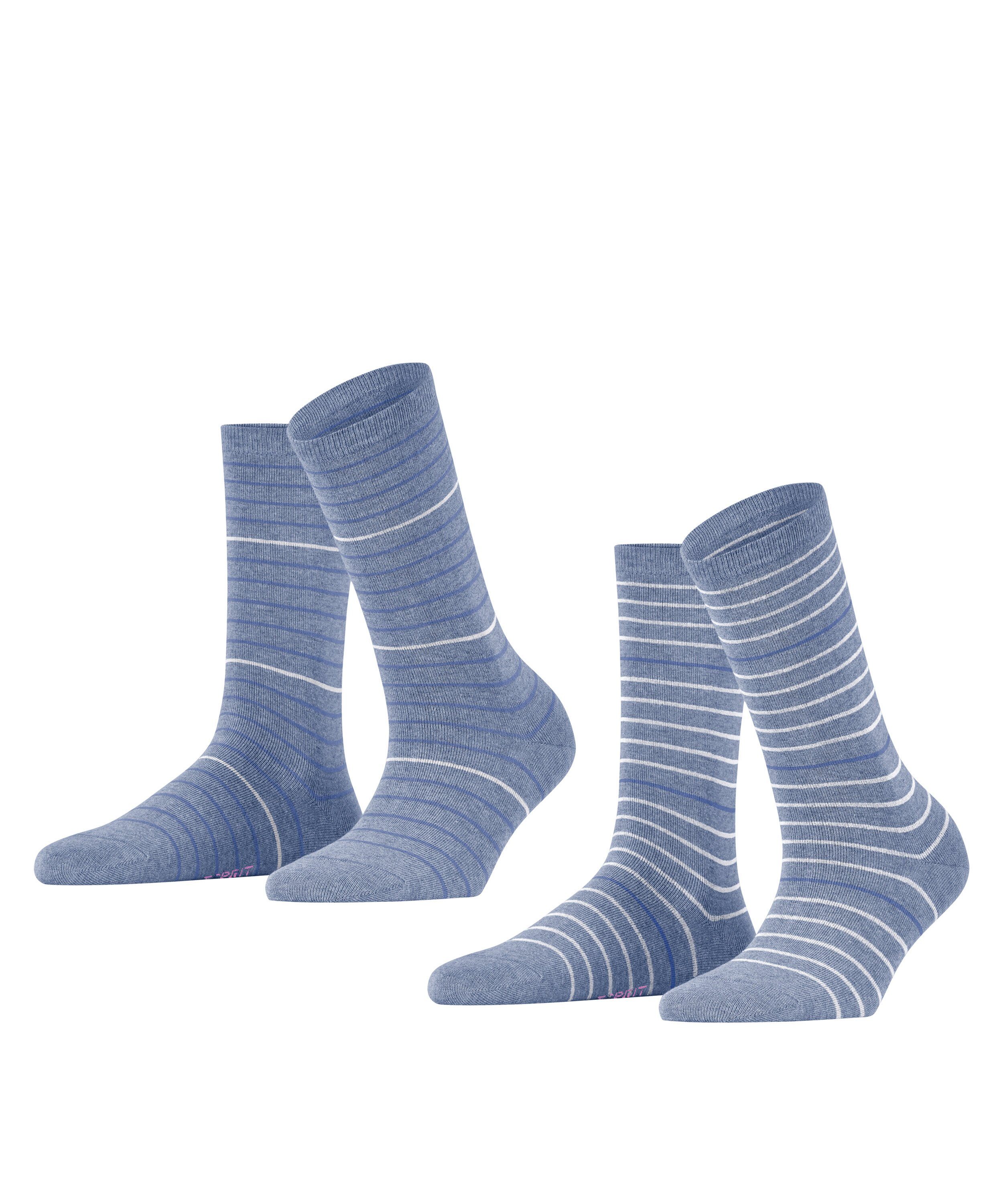 Esprit Socken Fine Stripe (6458) (2-Paar) 2-Pack jeans