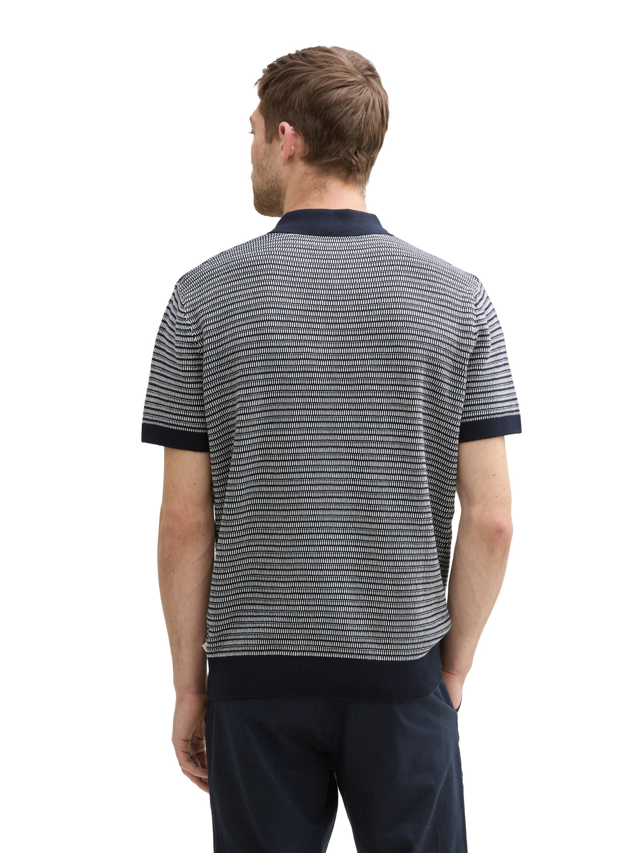 TOM TAILOR Kurzarmpullover mit Strick-Muster und günstig online kaufen