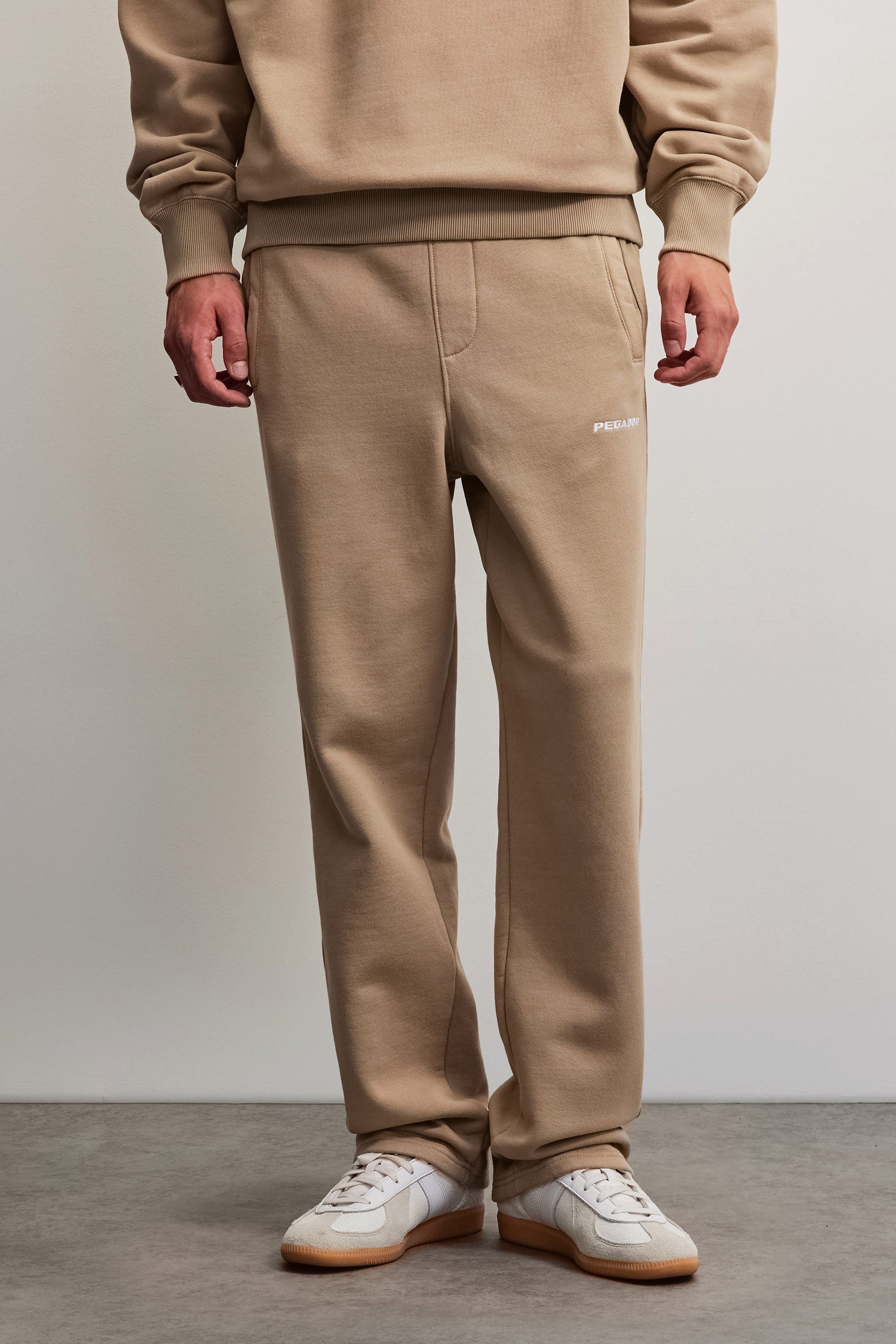 PEGADOR Sweathose Logo Wide Sweat Pants Baumwollmischung, weit