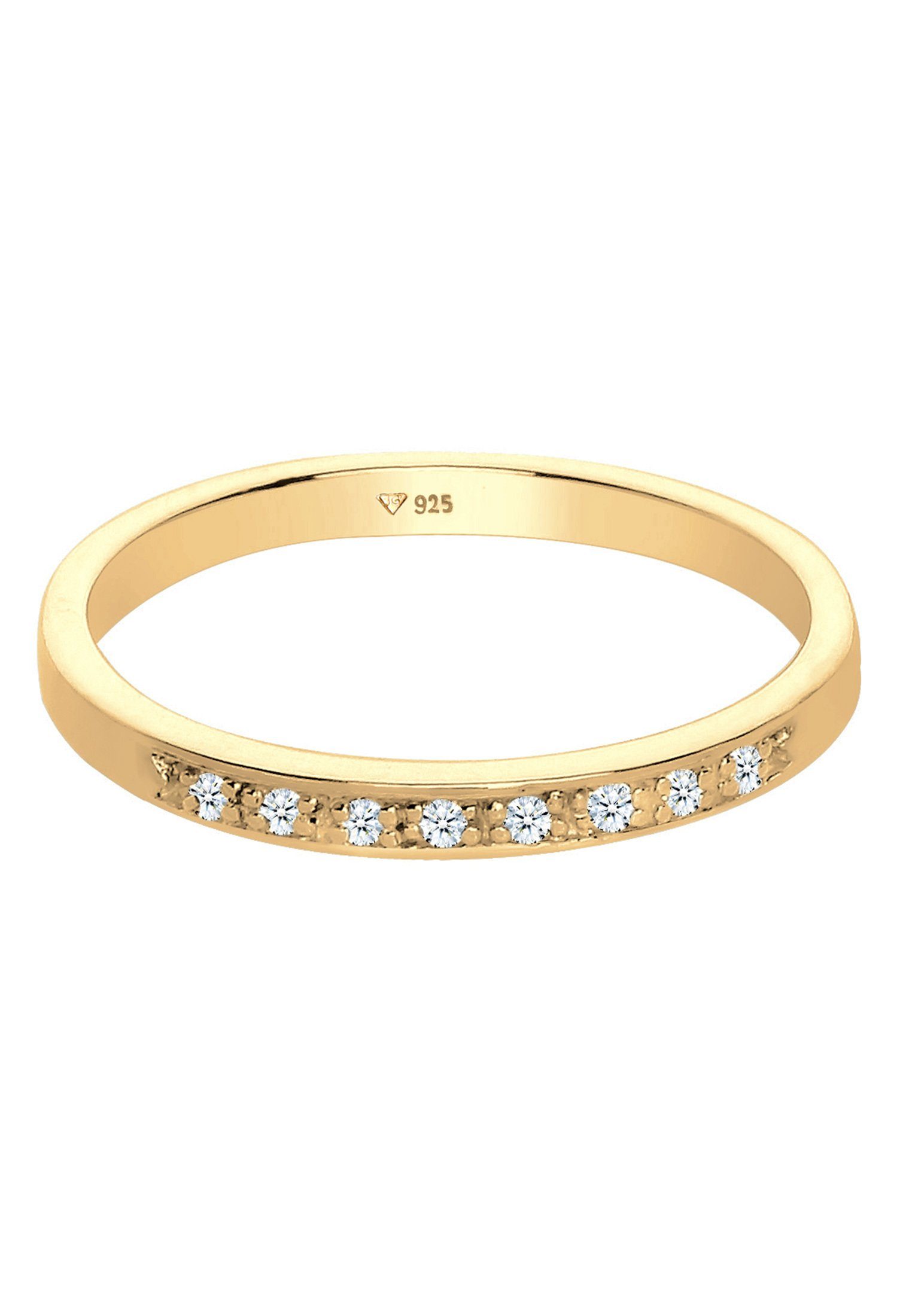 Elli DIAMONDS Verlobungsring Diamant (0.04 ct) Verlobung Beisteckring Silber