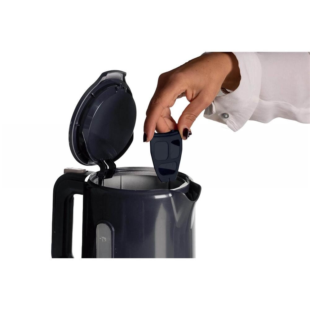 Ariete Wasserkocher 2846/00 Breakfast, 2200 W, 1,7 Liter, Kunststoff, Kalkfilter, dunkelblau