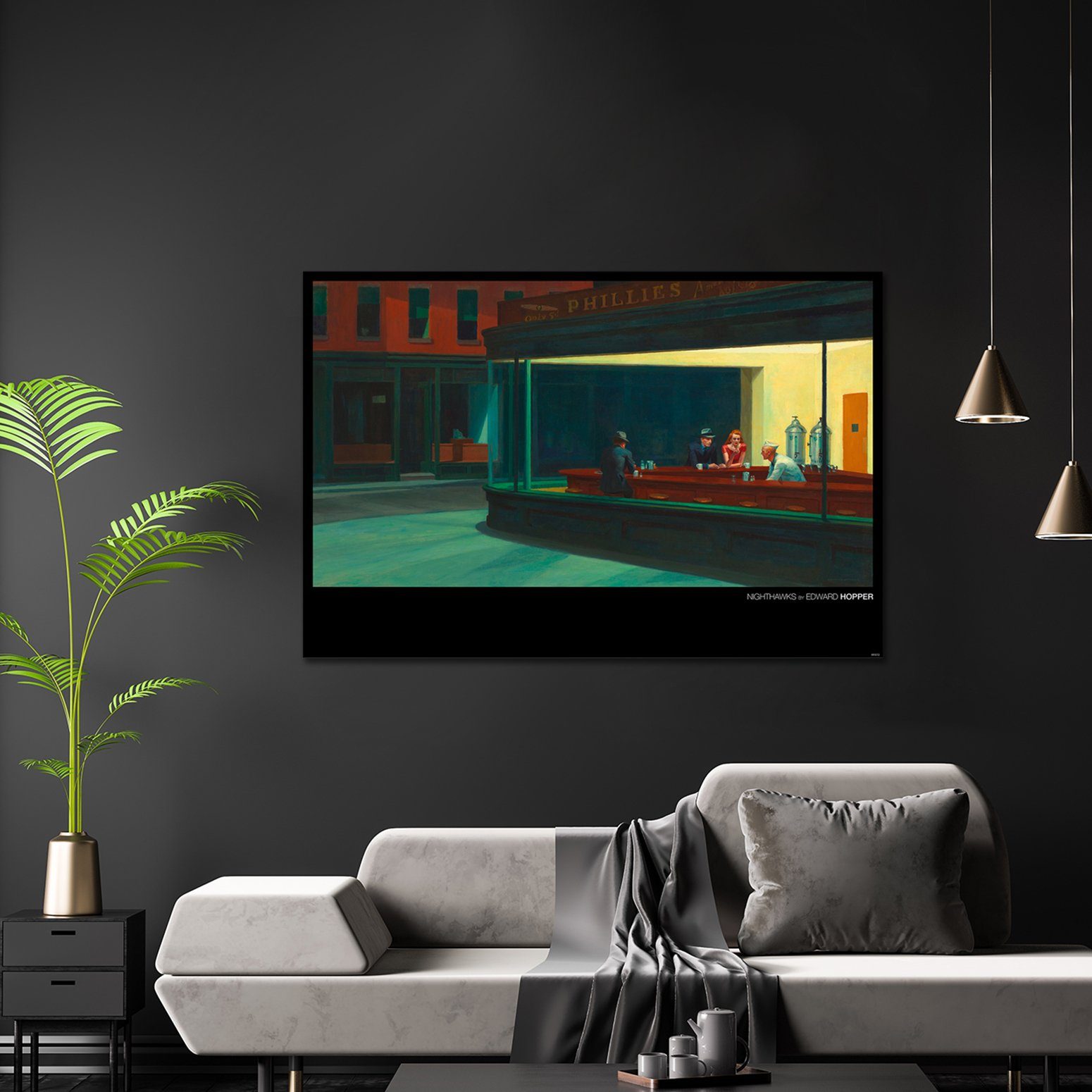 Close Up Poster Edward Hopper Poster Nighthawks 91,5 x 61 cm