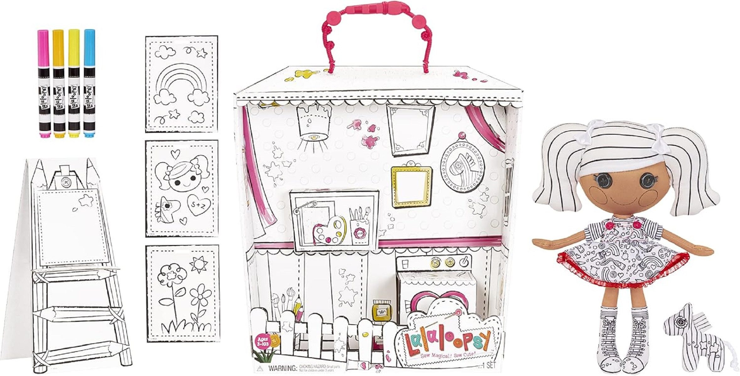 Lalaloopsy Kreativset Kreative Künstlerpuppe Spot Splatter Splash abwaschbarer Malfunktion