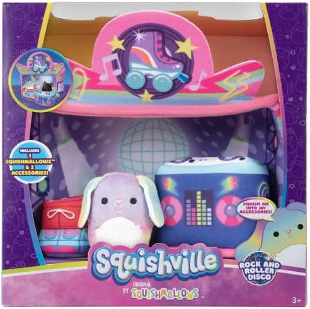 Squishmallow Plüschfigur Squishville Soft Playset Kuschel-Spielzeug weich Plüsch für Kinder (3-St)