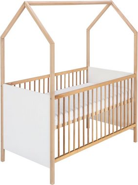 Schardt Babyzimmer-Komplettset Sienna, (Set, 3-St., Hausbett, Schrank, Wickelkommode), Made in Germany; mit Hausbett, Schrank und Wickelkommode