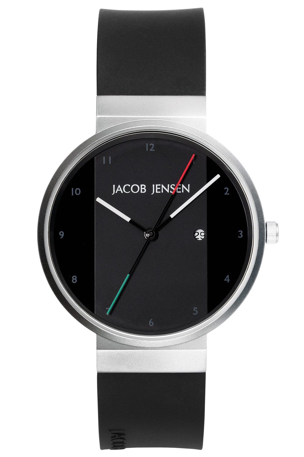 Jacob Jensen Quarzuhr Titan Quarz Schwarz