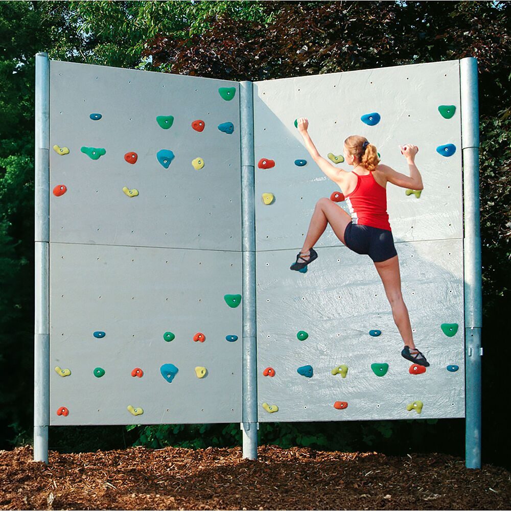 Kletterwand Boulderwand mit Schieferplattenstruktur, frei stehend, Aus Polymerbeton