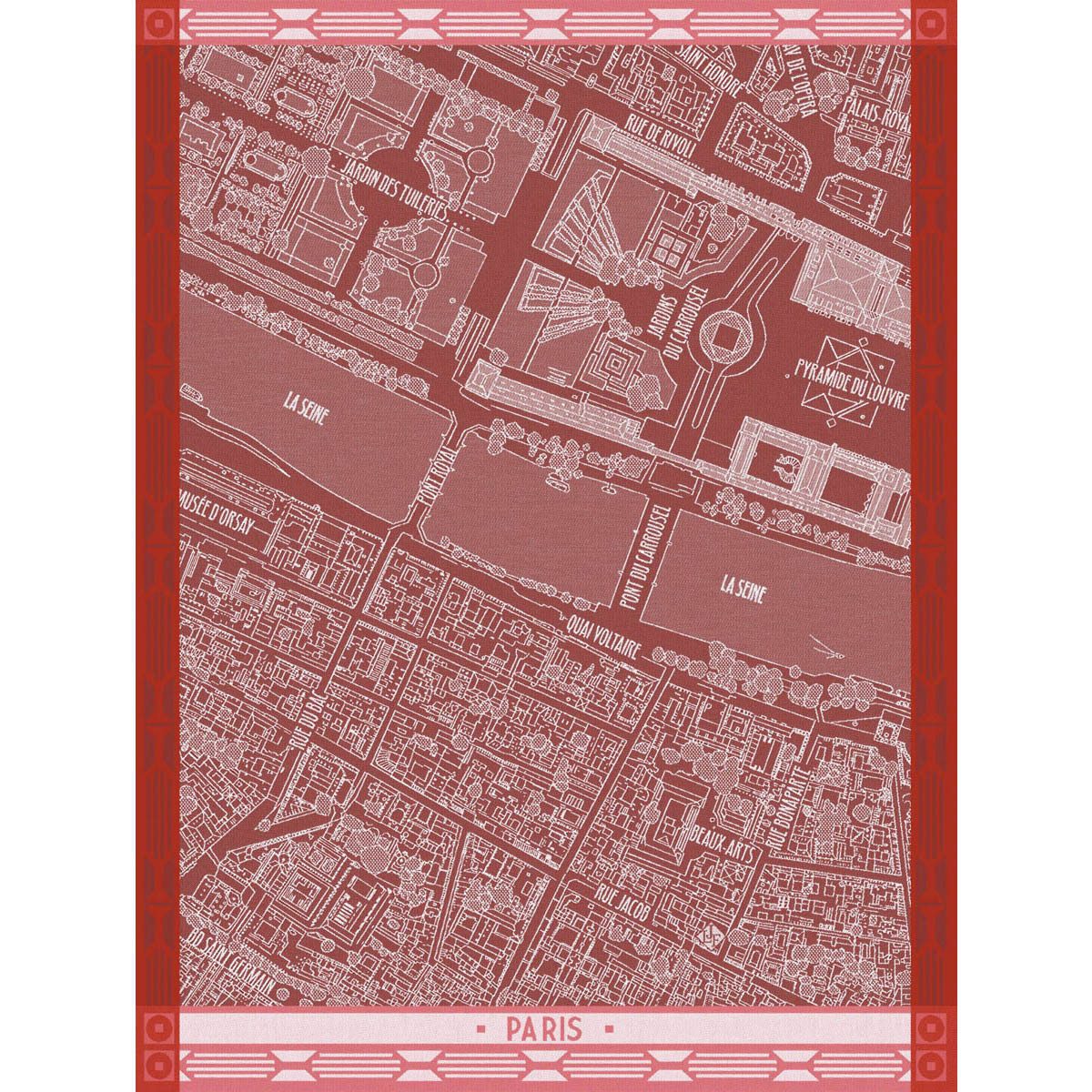 Le Jacquard Francais Geschirrtuch Geschirrtuch À Vol D'Oiseau Paris Brique 60x80 cm, (1-tlg., 1 x Geschirrtuch), jacquard-gewebt