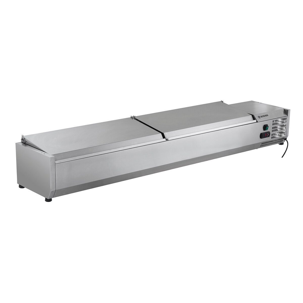 GastroHero Dönergrill Kühlaufsatz - 9x GN 1/4 aus Edelstahl, Döner Pizza Imbiss Gastro, 145 W