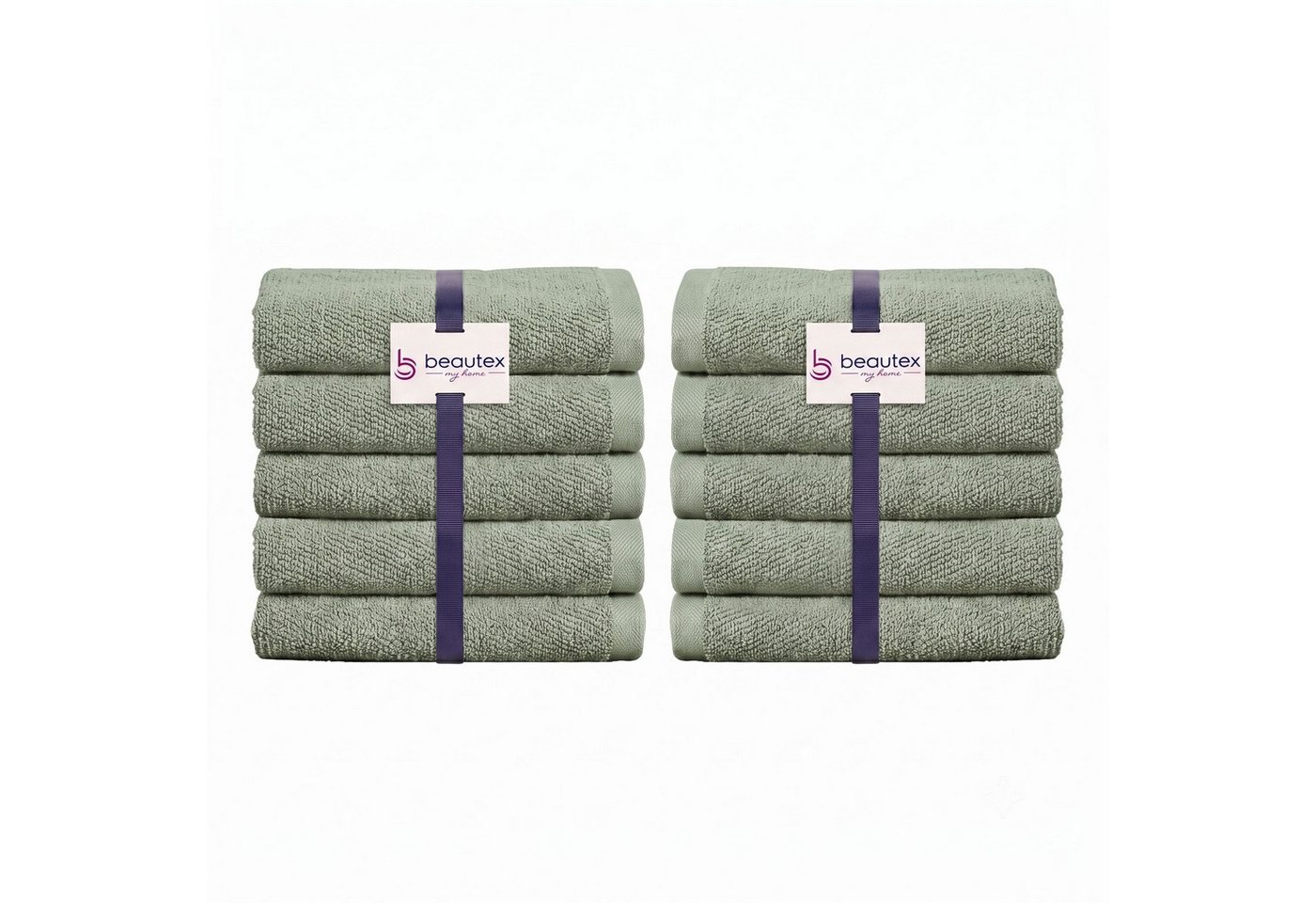 Beautex Handtuch Set, Premium Frottier Sets, 100% Baumwolle 550g/m², Multischlaufen-Optik, Frottier, saugstark, weich, flusenfrei, schnelltrocknend, schadstoffgeprüft