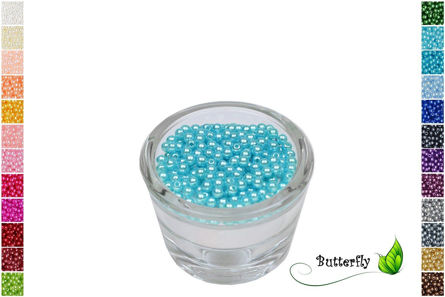 Creativery Bastelperlen, 200 Wachsperlen 4mm