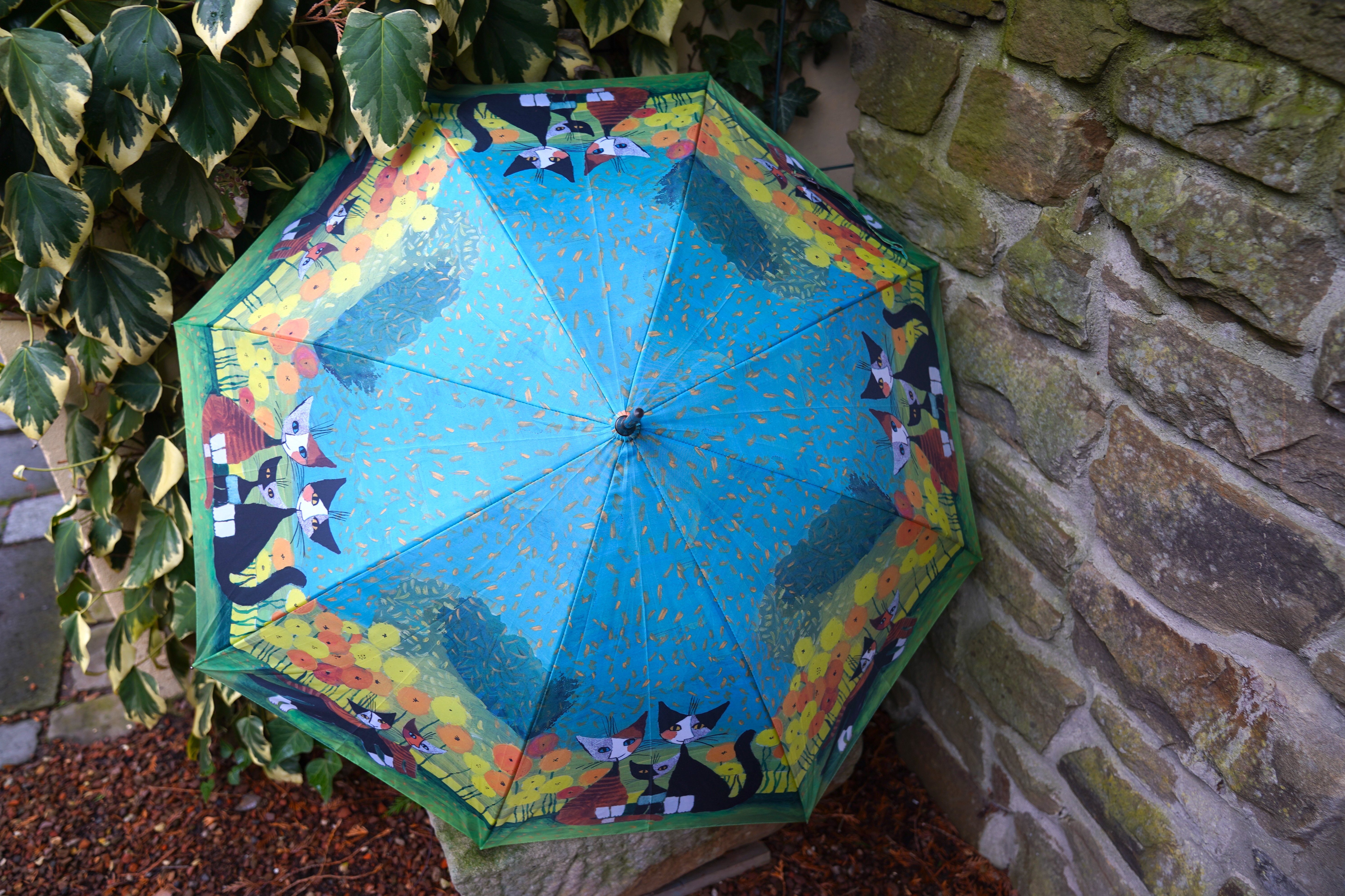 Lilienfeld Regenschirm Rosina All Wachtmeister: Stockregenschirm Motiv UV-Schutz / von % Katze, Together Kunst 95 100 % Regenschutz
