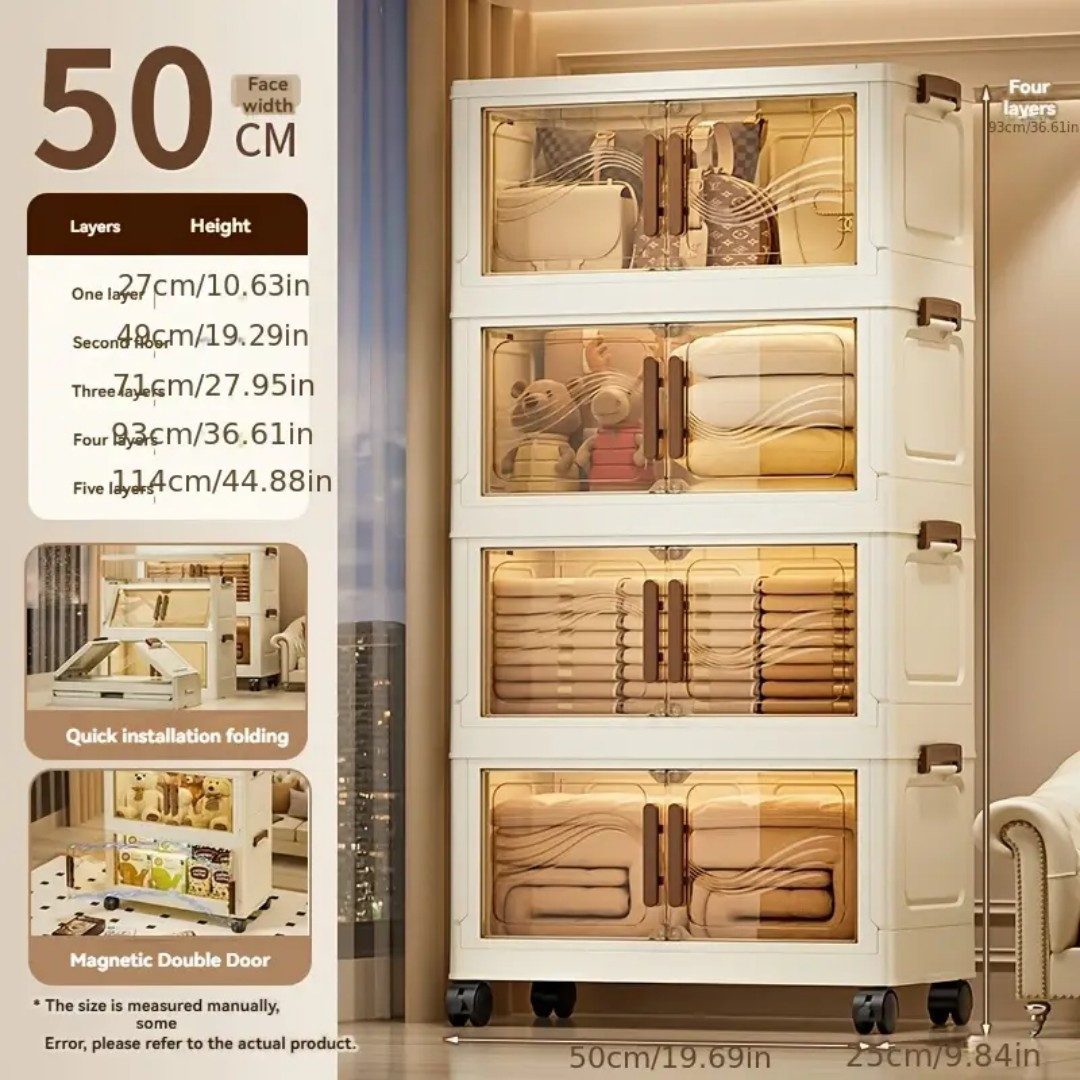 Kityhome Aufbewahrungsbox Stapelbare Aufbewahrungsbox mit Tür günstig online kaufen