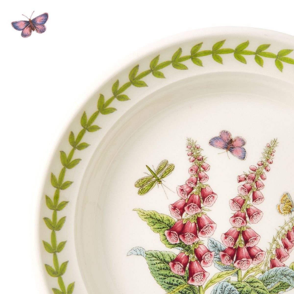 Portmeirion Dessertteller Portmeirion Keramik Vorlege-Teller Botanic Garden Meadow Fingerhut – Bild 3 von 5