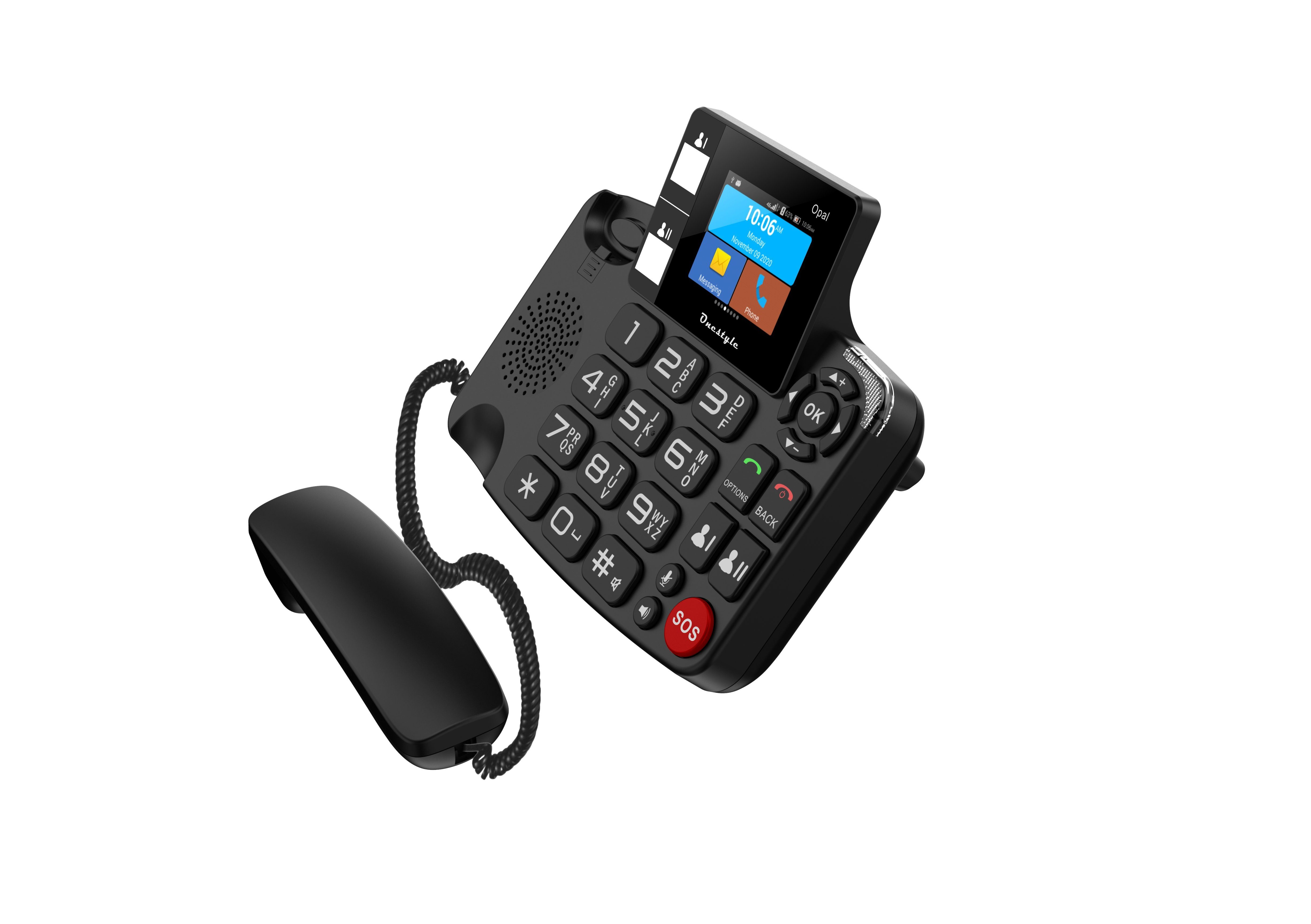 Onestyle Opal Tischtelefon mit WiFi, Dual-SIM für Senioren geeignet Großtastentelefon (Wi-Fi)
