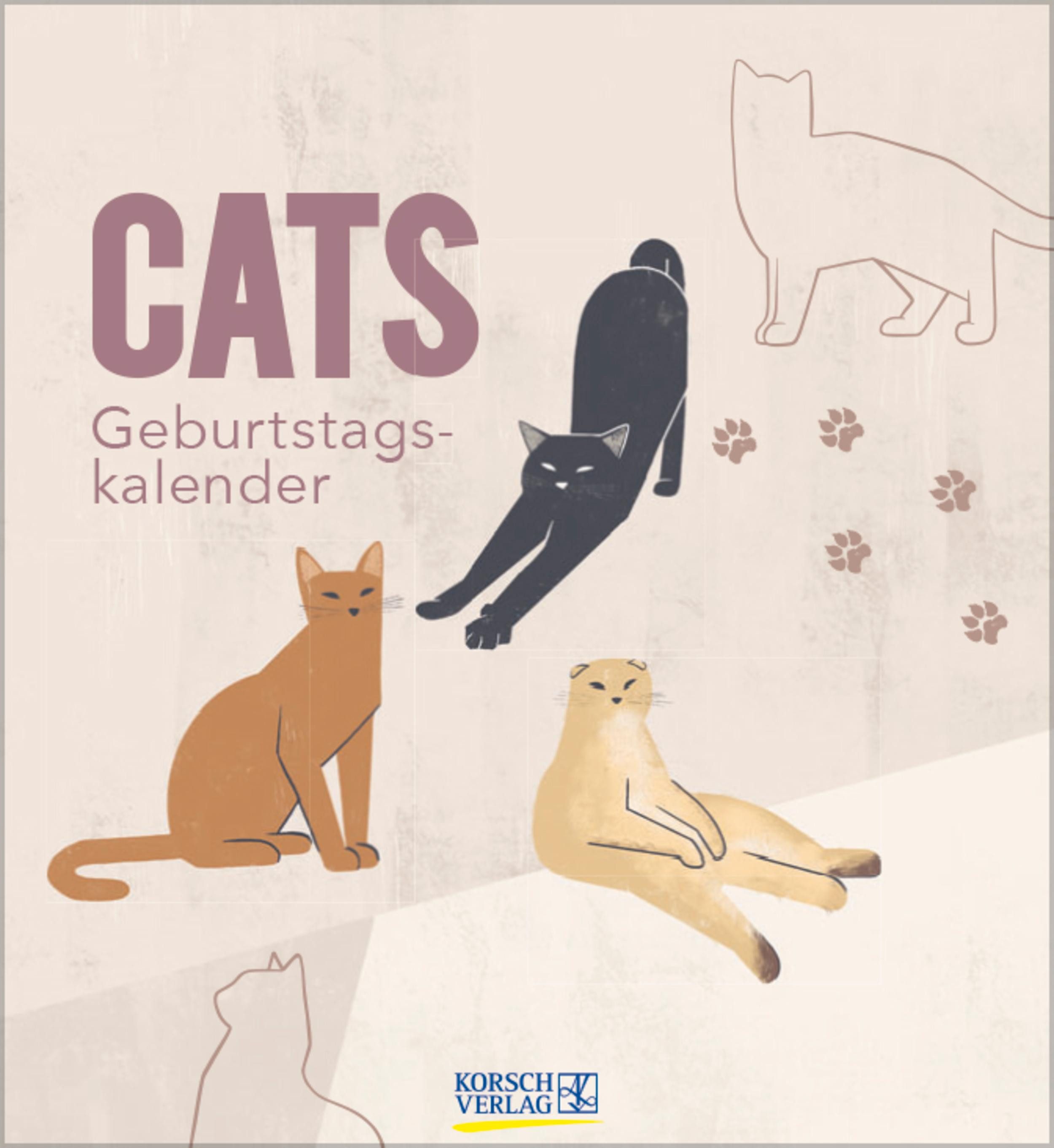 Korsch Verlag Geburtstagskalender Geburtstagskalender Cats