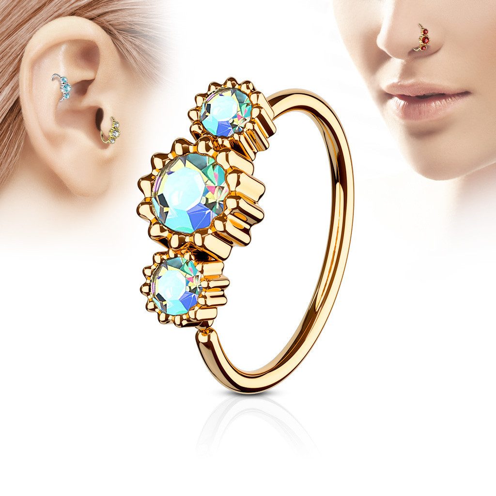 Taffstyle Nasenpiercing Nasenpiercing Universal Tragus Rosegold günstig online kaufen