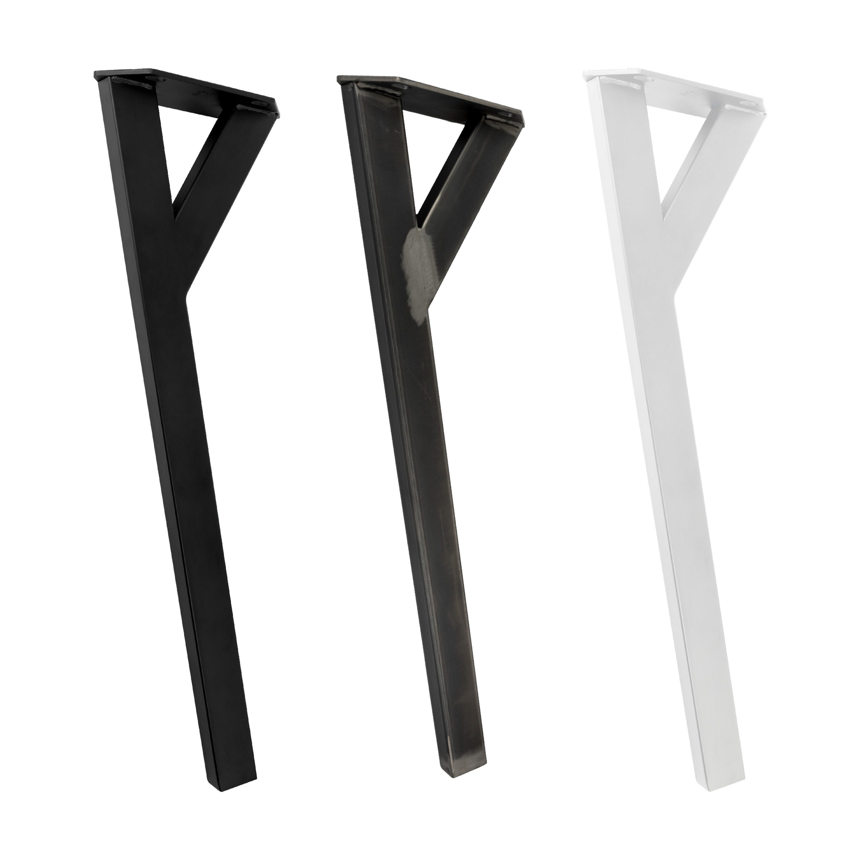 Natural Goods Berlin Tischbein Y-Legs, Möbelfüße aus Metall in Y-Form, DIY, Schwerlast Tischgestell