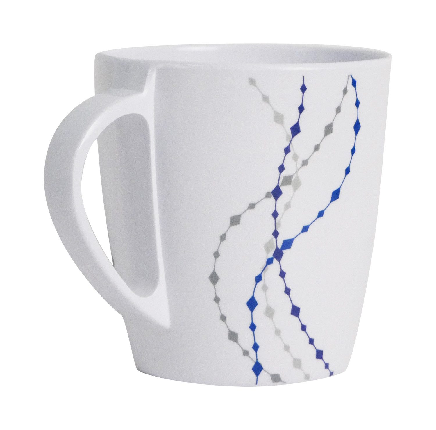 HEKERS Geschirr-Set 100% Melamin Geschirr (4-24 teilig) Line elfen/blau (eckig) (8-tlg) – Bild 4 von 5