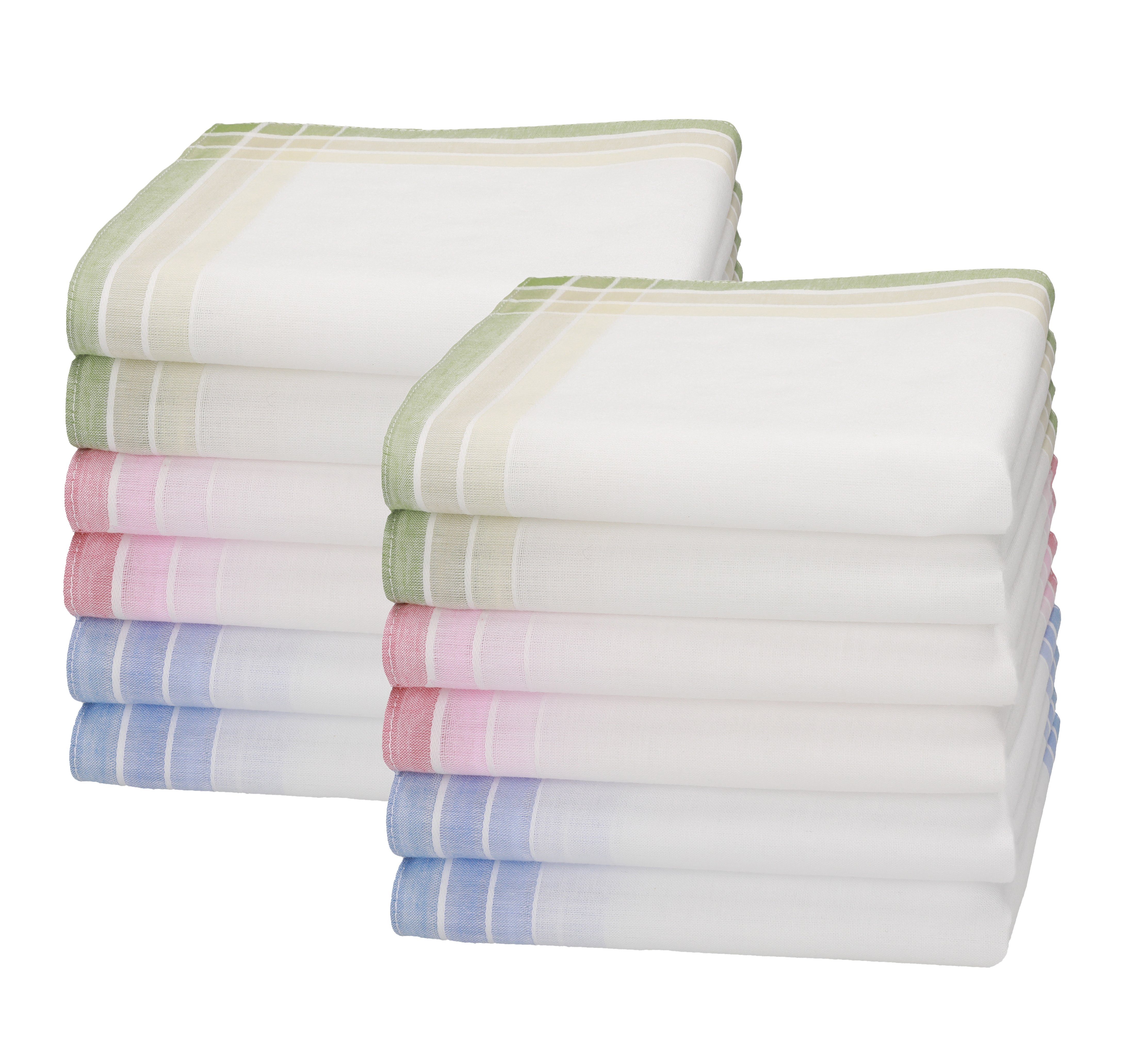 Betz Taschentuch Betz 12 Stück Damen Stoff Taschentücher Set Selma Größe ca. 28x28 cm, (Set, 12 Taschentücher), 100% Baumwolle