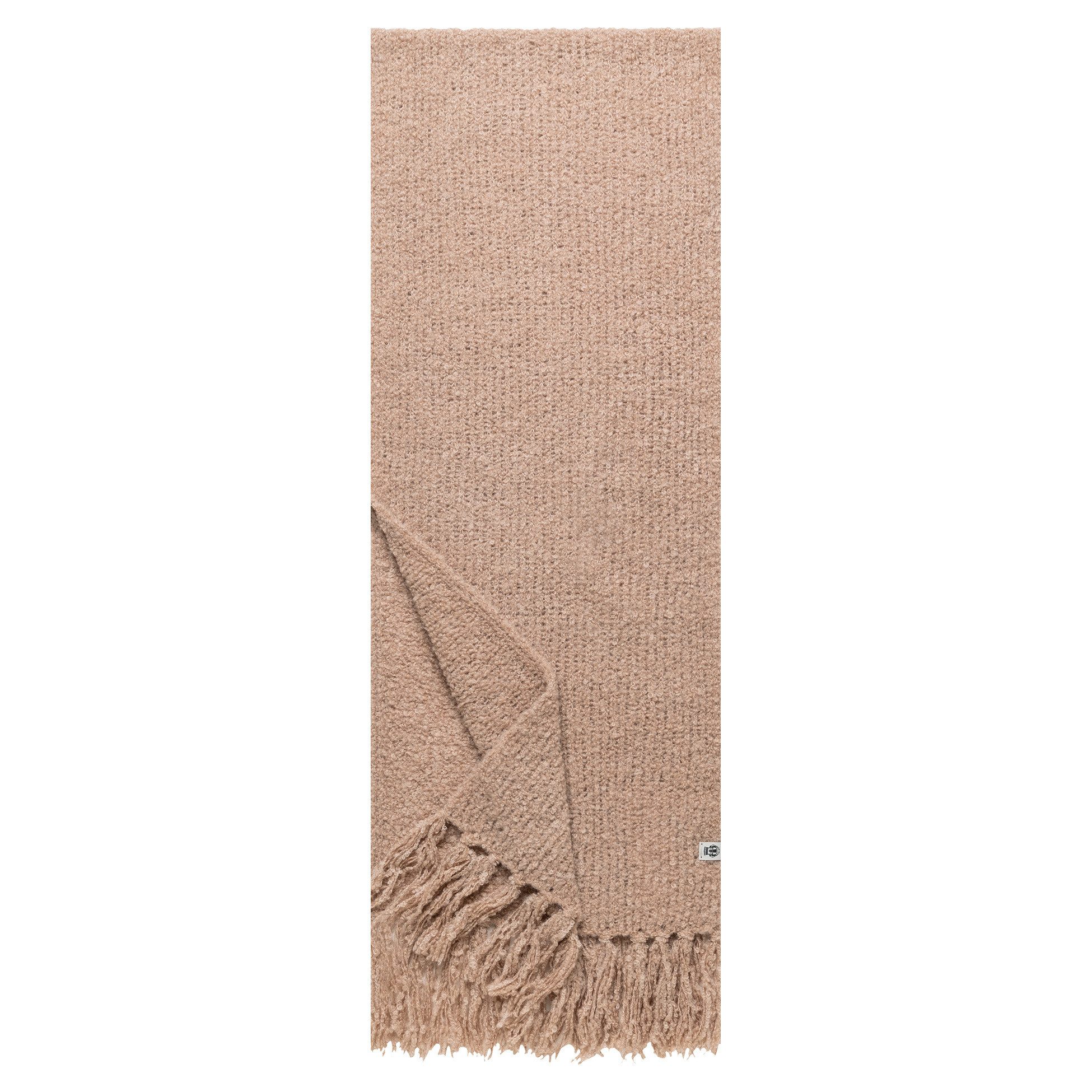 Roeckl Strickschal CLASSIC BOUCLÉ SCHAL, Feinstrickschal mit Fransen