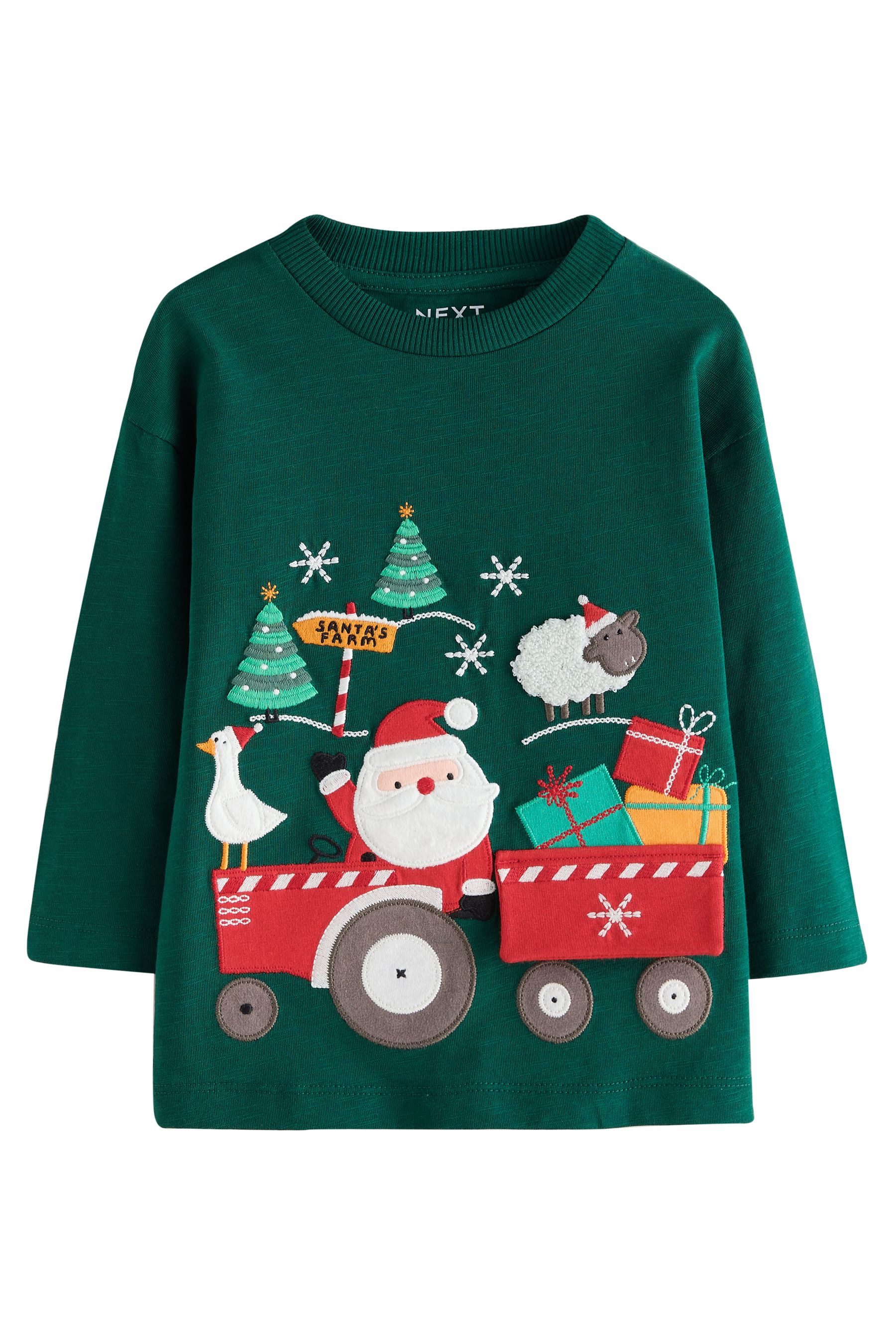 Next Langarmshirt Langärmeliges Weihnachtsshirt (1-tlg)