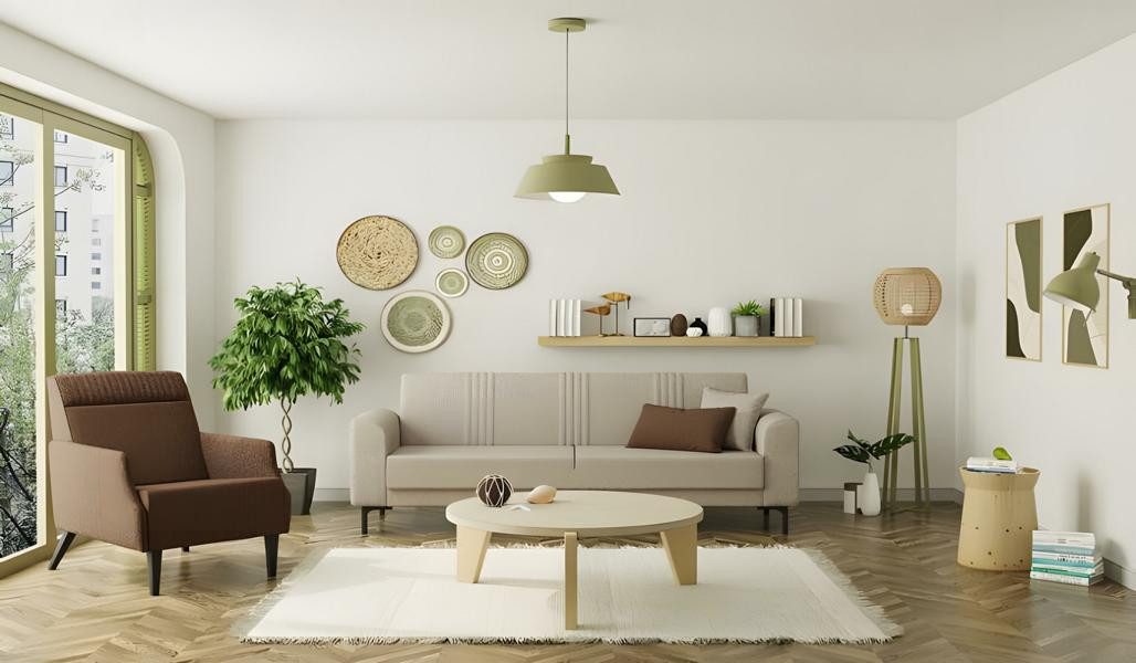 JVmoebel Polstergarnitur Elegante graue Sofagarnitur aus Stoff mit hohem Sitzkomfort, (Set, 1-tlg., Dreisitzer, Sessel), Made in Europe