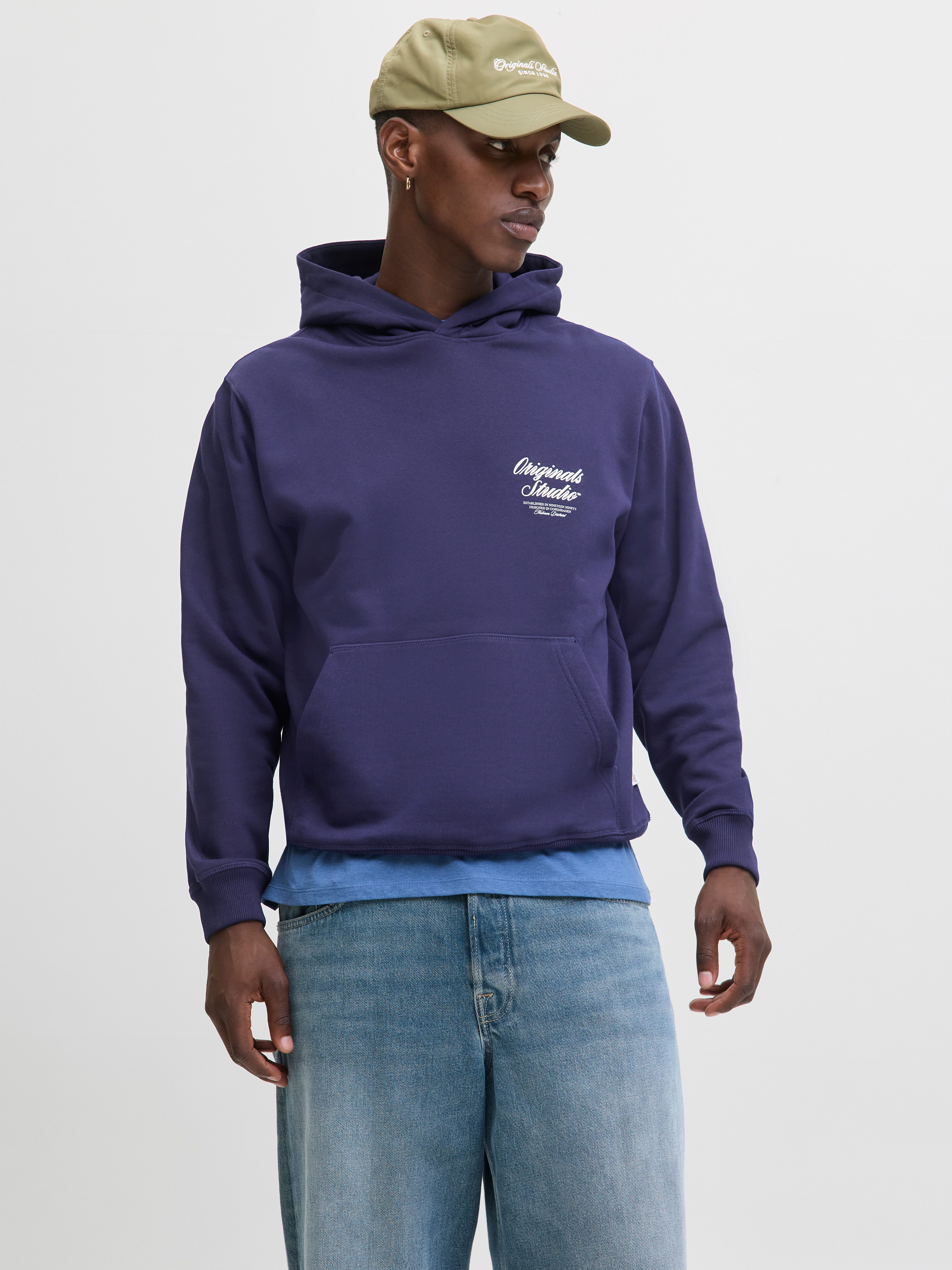 Jack & Jones Kapuzensweatshirt JORNORREBRO TYPO BACK SWEAT HOOD SN mit Print