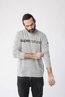 SUPER.NATURAL Sweatshirt Merino Sweatshirt M SIGNATURE CREW pflegeleichter Merino-Materialmix