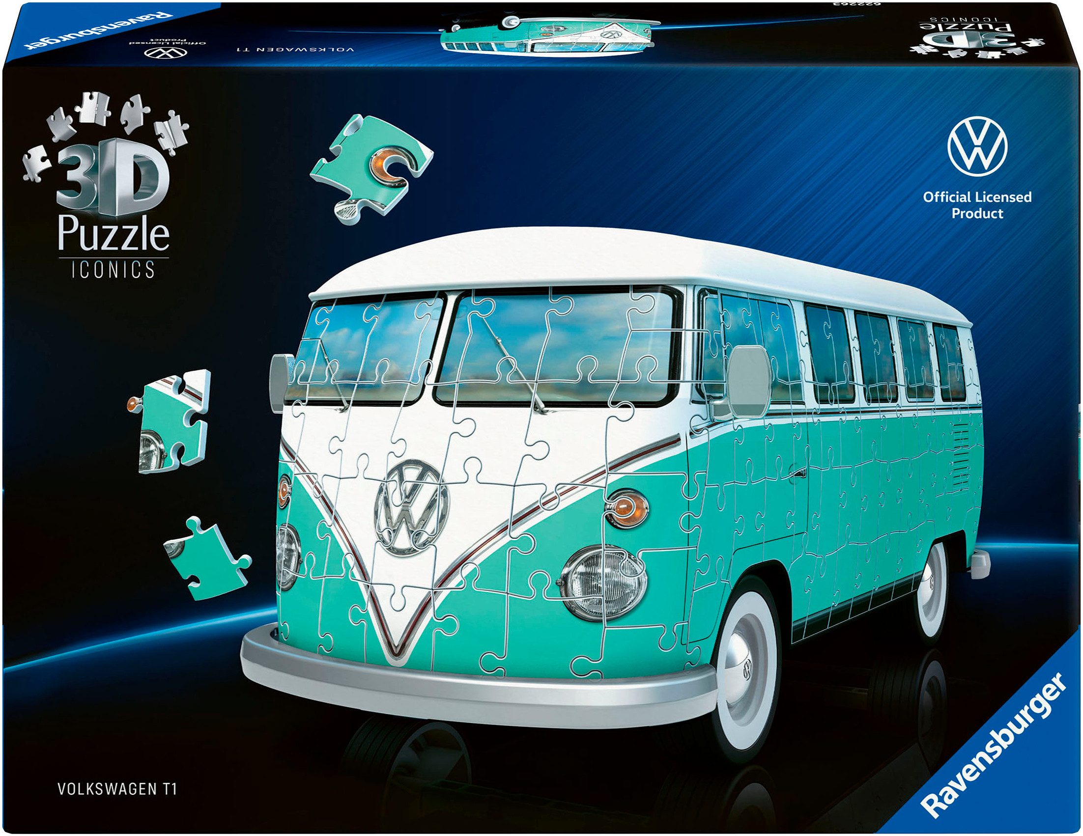 Ravensburger 3D-Puzzle 3D Puzzle Iconics: Volkswagen T1, 162 Puzzleteile, M günstig online kaufen