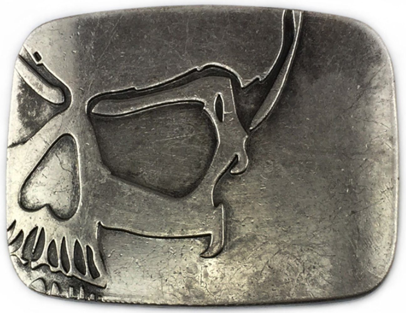 Ware aus aller Welt Gürtelschnalle Skull Totenkopf Motorrad Biker Gürtelschließe Wechselschnalle Buckle