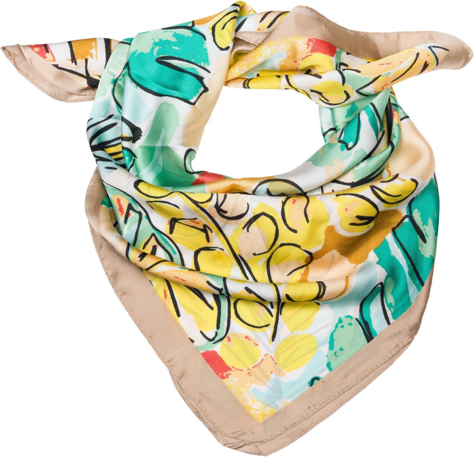 styleBREAKER Modetuch Halstuch Palmen Muster Popart günstig online kaufen