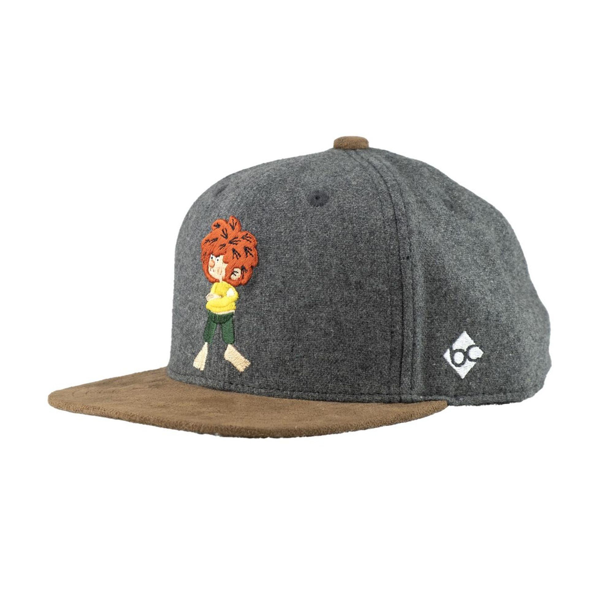 Bavarian Caps Snapback Cap Bavarian Caps "Grantig by nature" - dunkelgrau (Kinder Kappe) V2 (Basecap, Basecap, Snapback Cap) Schirm im Wildlederlook