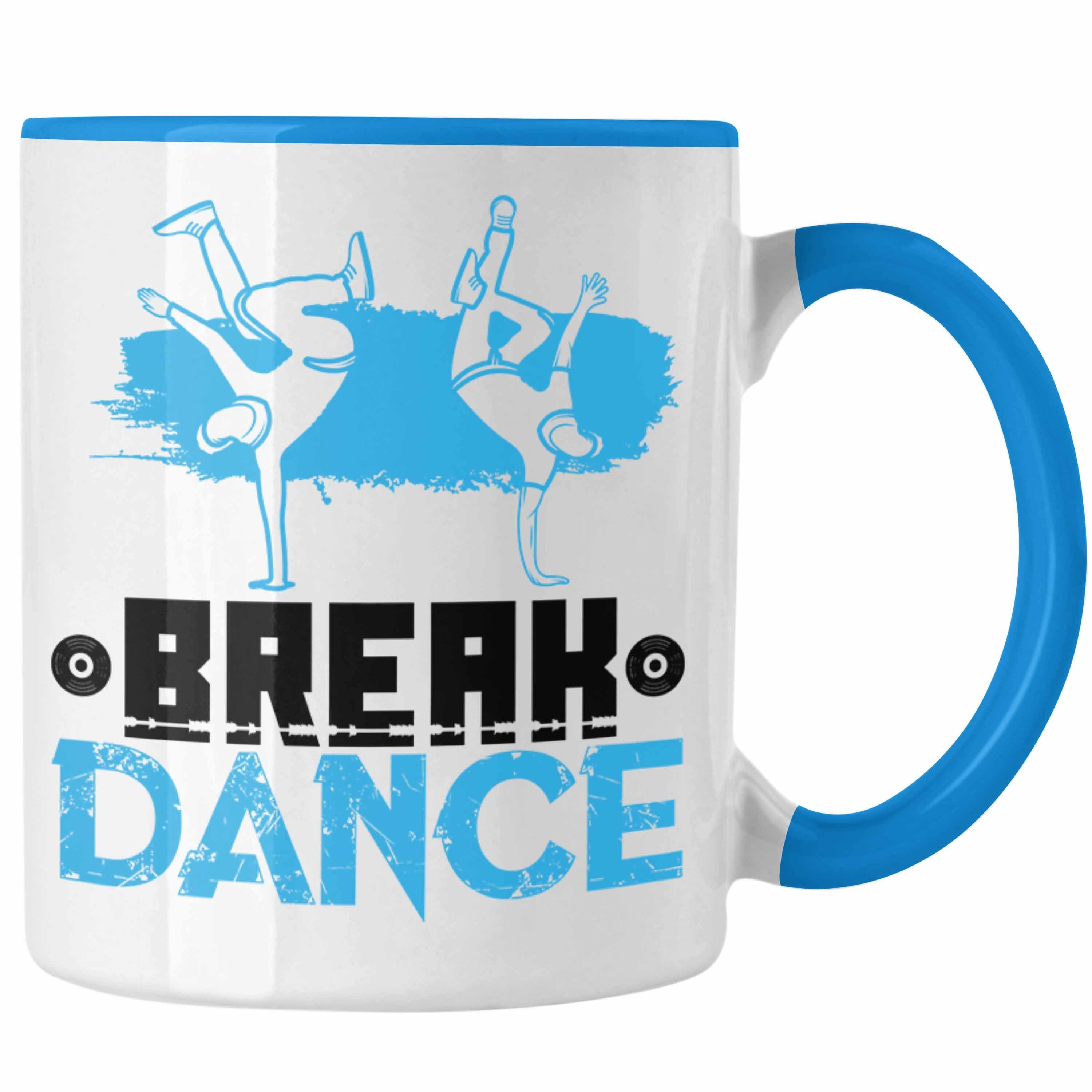 Trendation Tasse Trendation - Break-Dance Tasse Geschenk Jungs Breakdancer Geschenkidee Geburtstag Weihnachten Blau