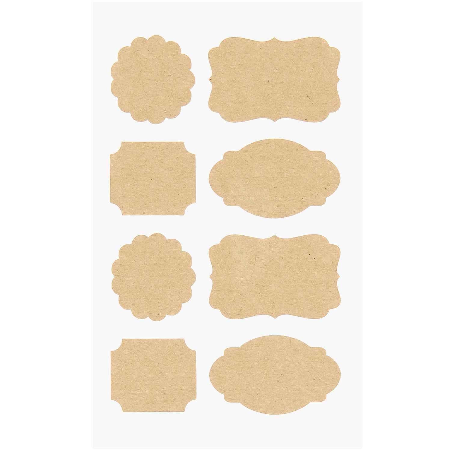 Rico Design Sticker Rico Design Kraftpapiersticker Etiketten