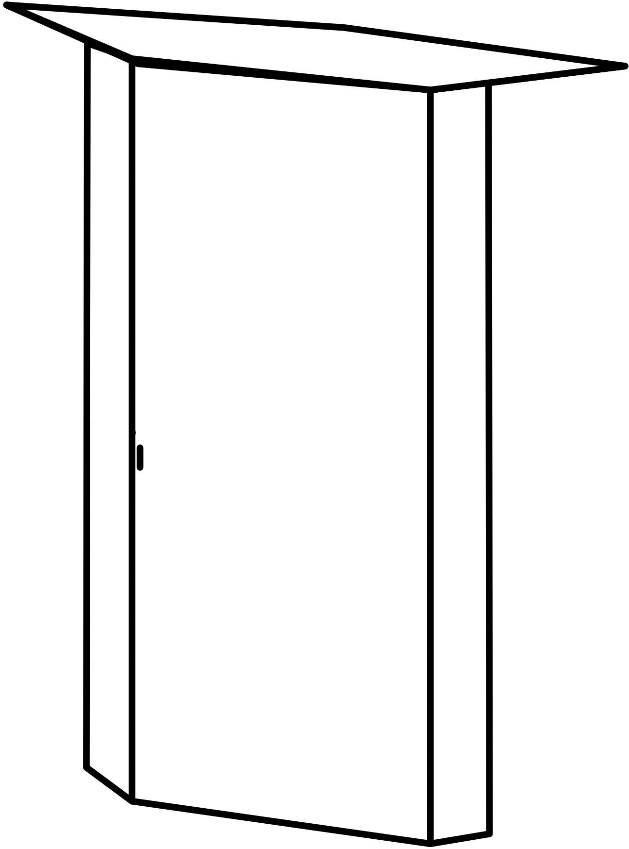 offenen Breite cm Eckschrank Weiß mit Weiß | Wimex Rückwänden, 95 Multiraumkonzept