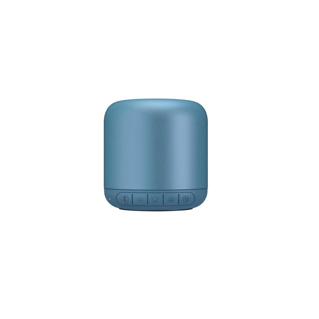 Hama Bluetooth® (3,5 HFP, AVRCP Bluetooth-Lautsprecher W 2.0" Robustes Integrierte Freisprecheinrichtung) "Drum Bluetooth, Lautsprecher Aluminiumgehäuse) hellblau (A2DP Bluetooth