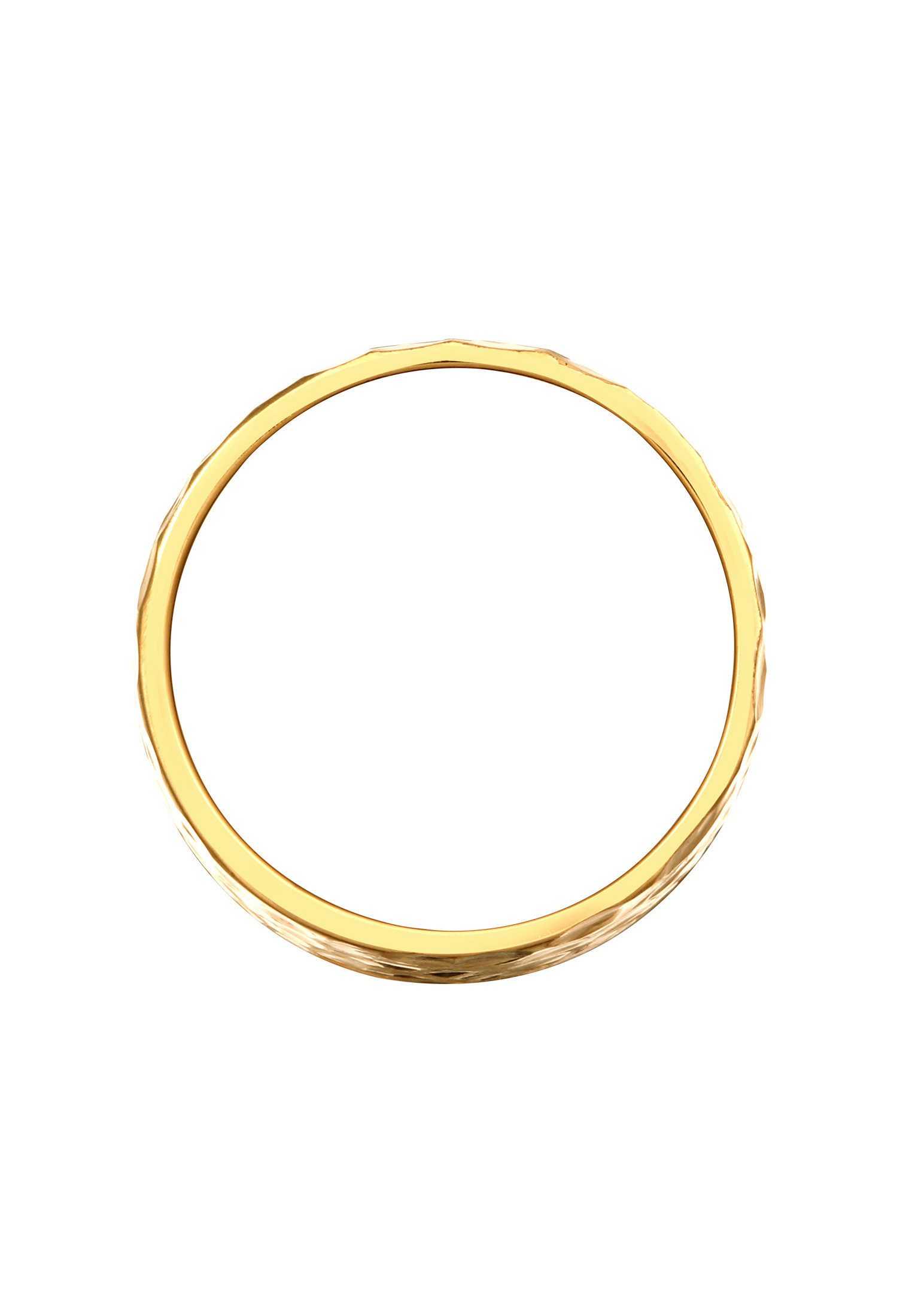 Elli Fingerring Breit Bandring Gehämmert Matt Schmuck Geschenk 925er Silber