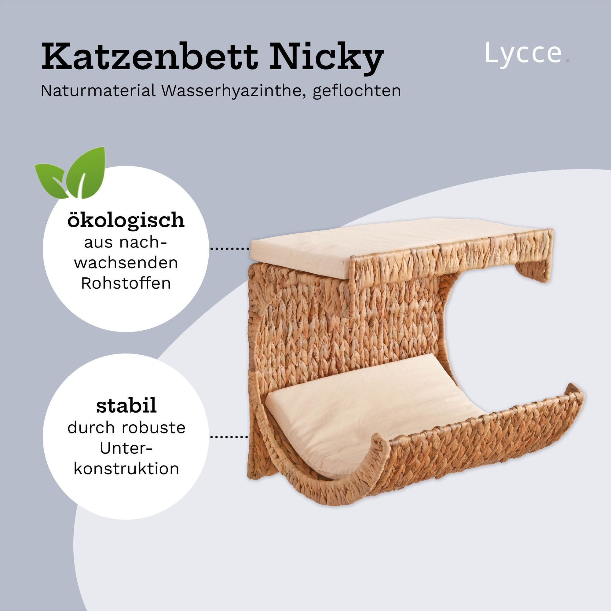 animal-design Katzen-Kletterwand Lycce Katzenbett Wand NICKY Kletterwand Katzen Wasserhyazinthe