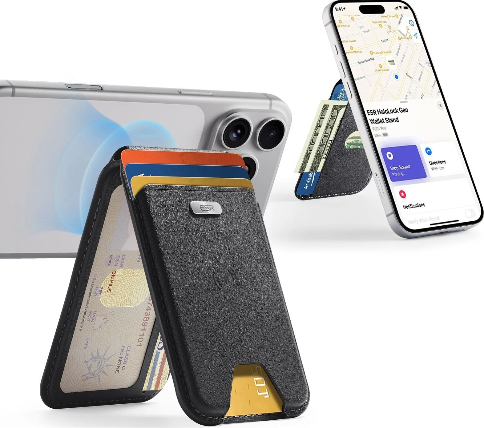ESR Mini Geldbörse Geo Magnetic Wallet Stand für Karten (mit "Wo ist?" Funk günstig online kaufen
