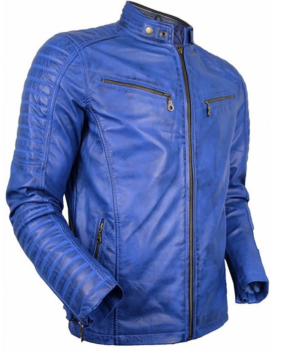 MDM Bikerjacke Herren Lamm Nappa Lederjacke günstig online kaufen