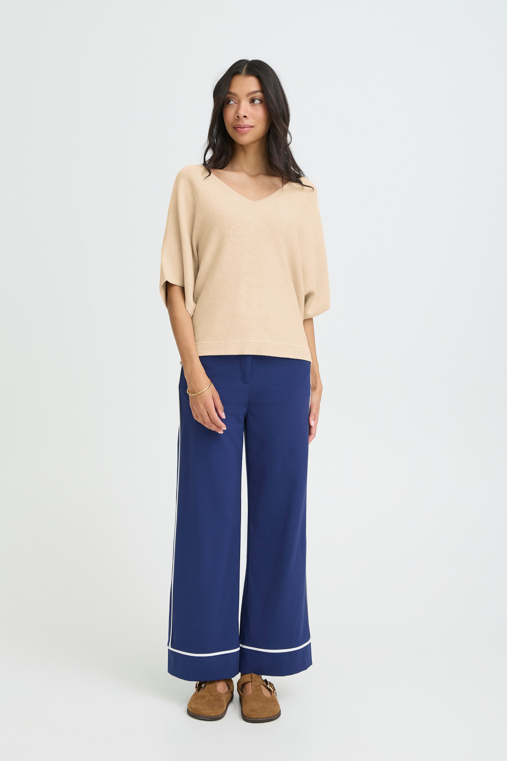 b.young Kurzarmbluse Halblange Ärmel BYMMORLA