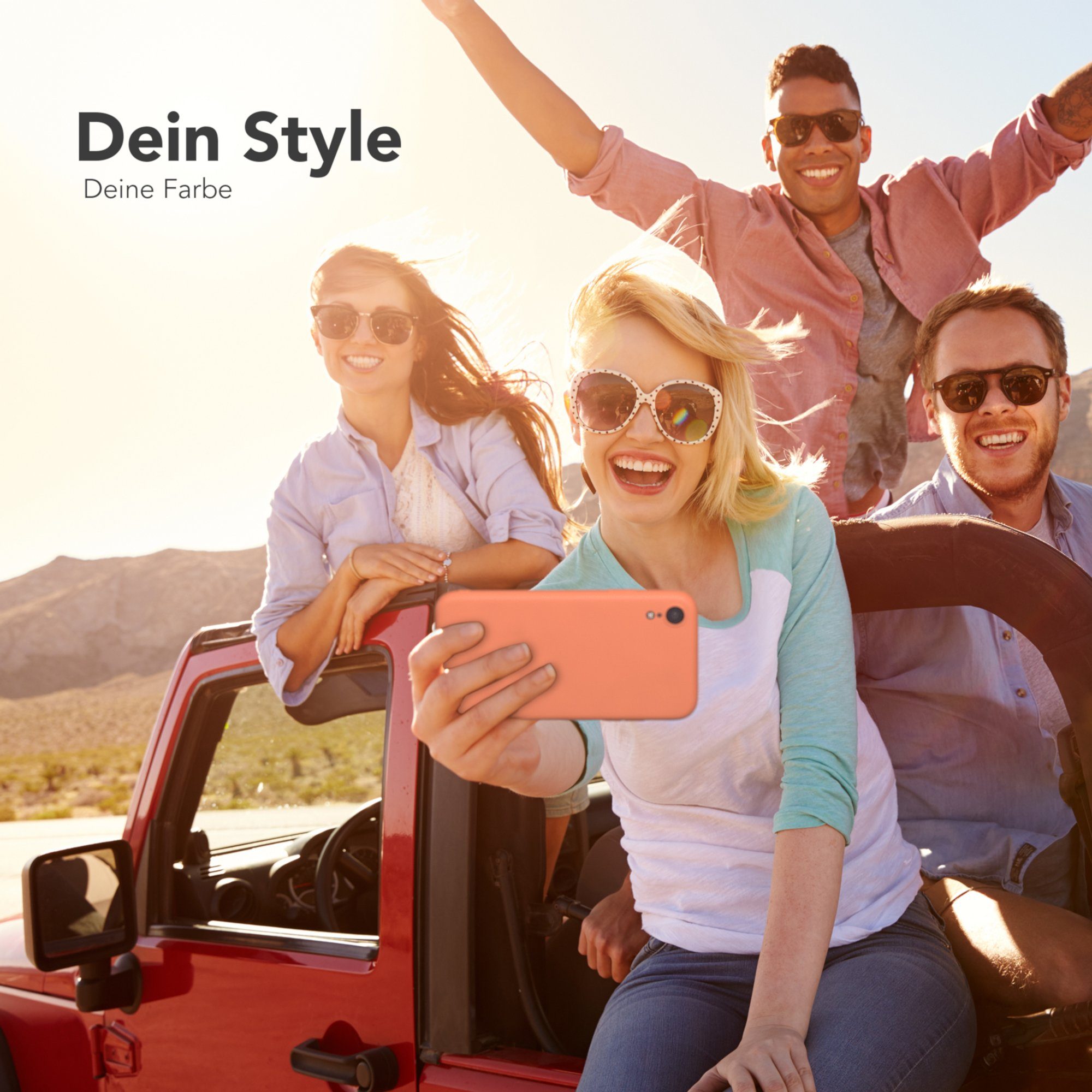 EAZY CASE Handyhülle für Apple iPhone XR Hülle Silikon 6,1 Zoll, Schutzhülle mit Kameraschutz telefonhülle elastisch bumper tpu Orange