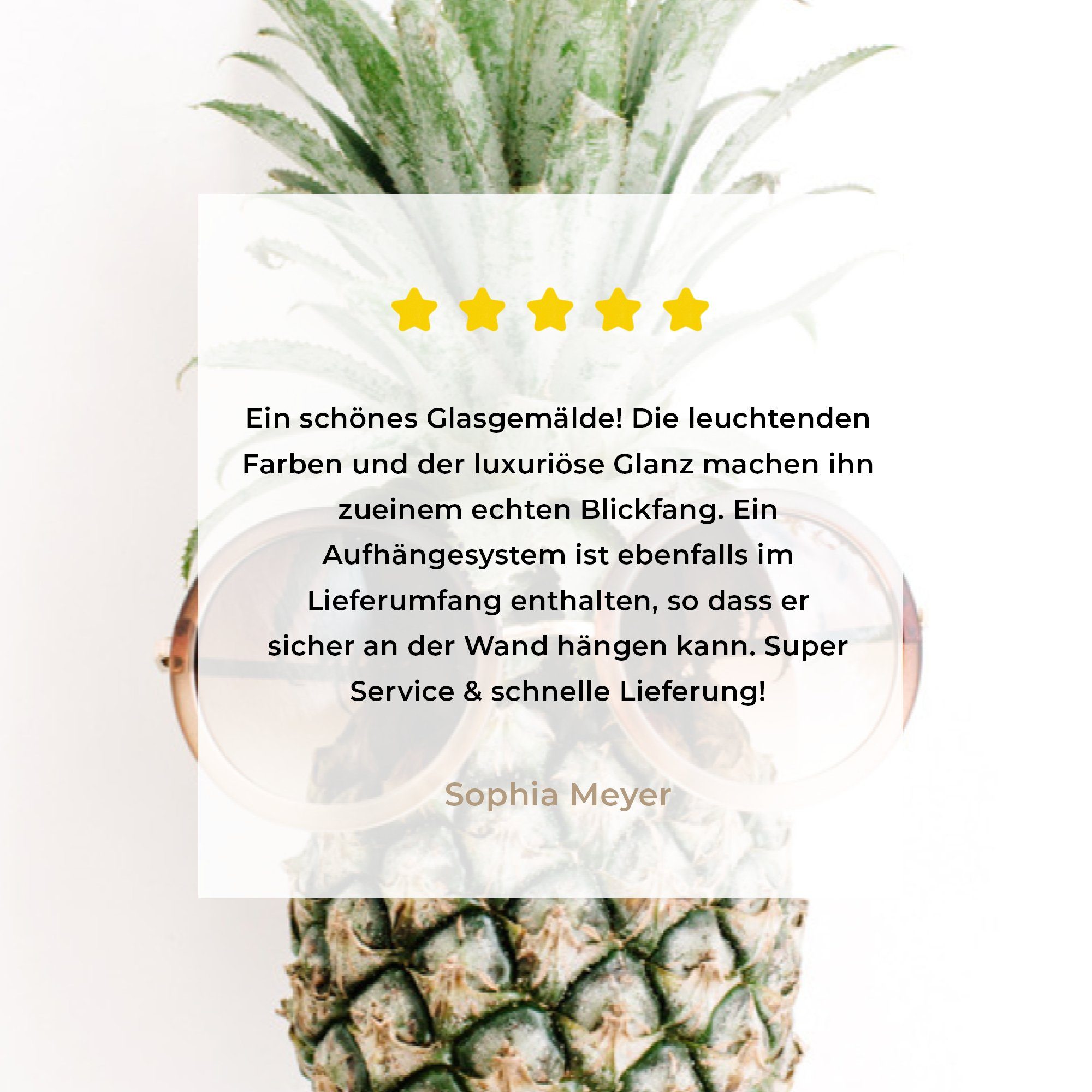 - Ananas Tropisch, Acrylglasbild Sonnenbrille St), Schlafzimmer (1 Acrylglasbilder & MuchoWow Wohnzimmer -