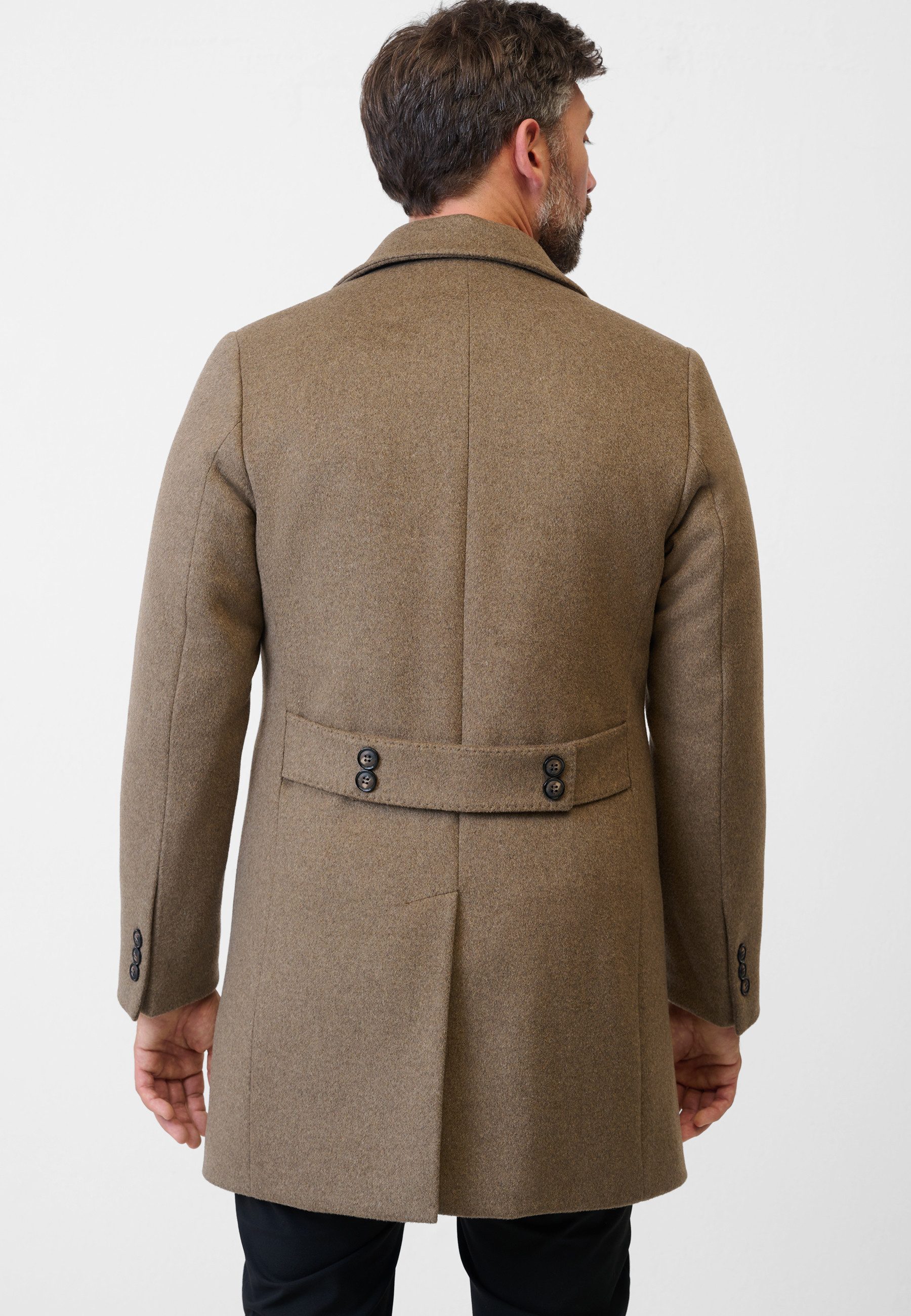 RICANO Kurzmantel Giorgio eleganter Kurzmantel mit Reverskragen und Knopfleiste