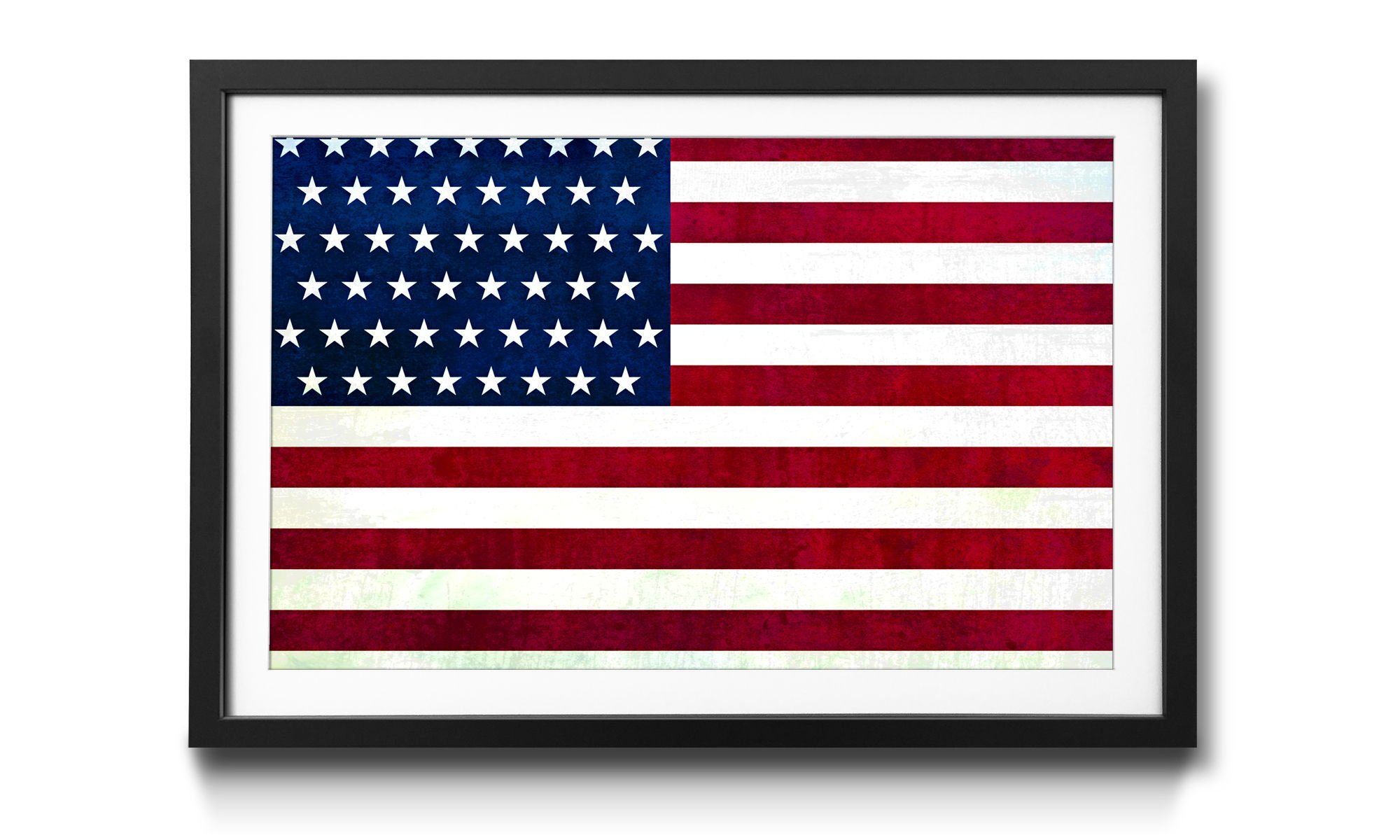 Flagge, erhältlich USA, Rahmen Bild Wandbild, in WandbilderXXL mit Größen 4